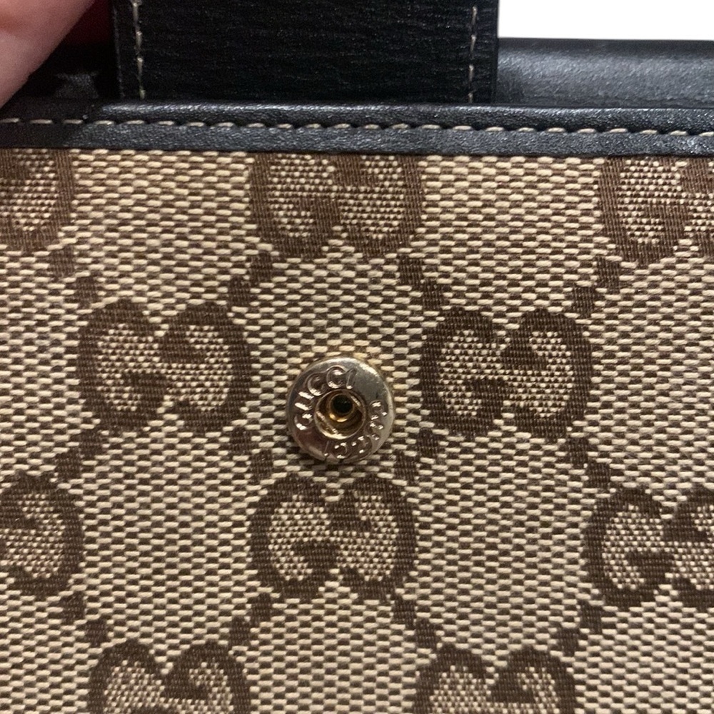 Gucci gold heart canvas and leather bifold wallet - Picture 3 of 9